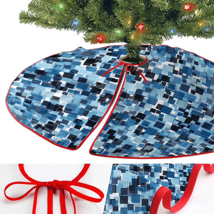 Camouflage Christmas Blue Shades Of Ice Christmas Tree Skirt Home Decor