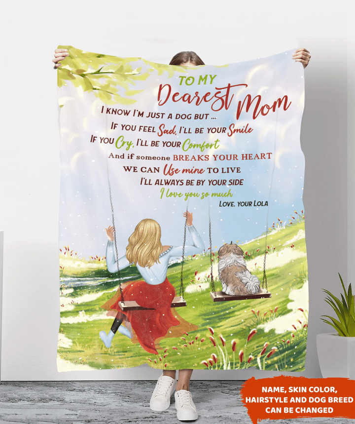 Gift For Mom Always Be By Your Side Custom Name Sherpa Fleece Blanket