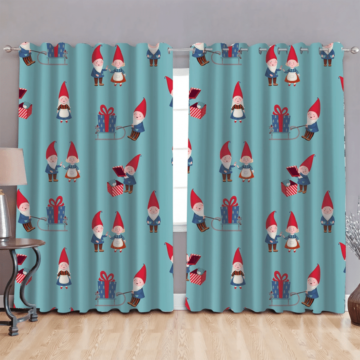 Wrapping Paper Gift Boxs Delivery By Cute Gnomes Window Curtains Door Curtains Home Decor