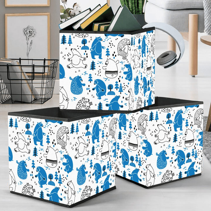 Theme Festival With Colorful Bears In Modern Style Storage Bin Storage Cube