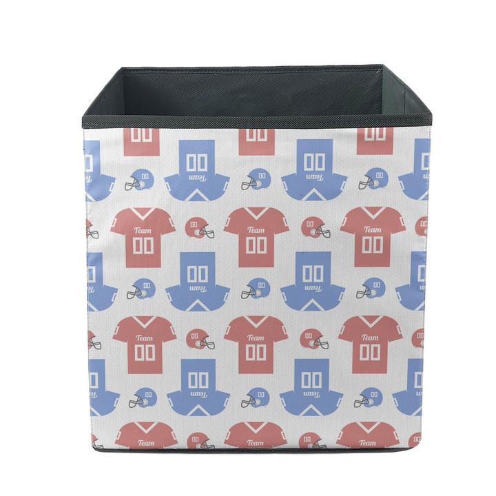 National American Flags Colors Football Helmet And T-Shirts Storage Bin Storage Cube