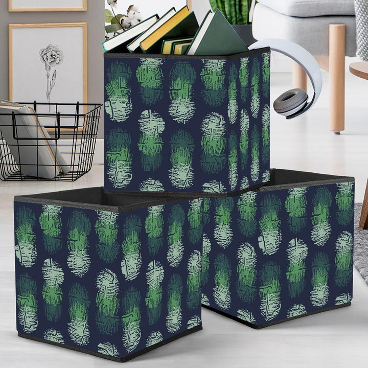 Acrylic Painted Camouflage Dots Graphic Design Storage Bin Storage Cube