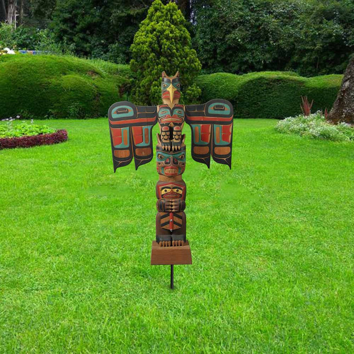 Impressive Design Respect Nature Northwest Coast Native Proud Metal Garden Stake
