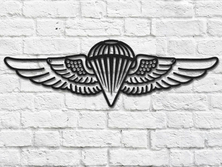 Navy Usmc Jump Wings Cut Metal Sign