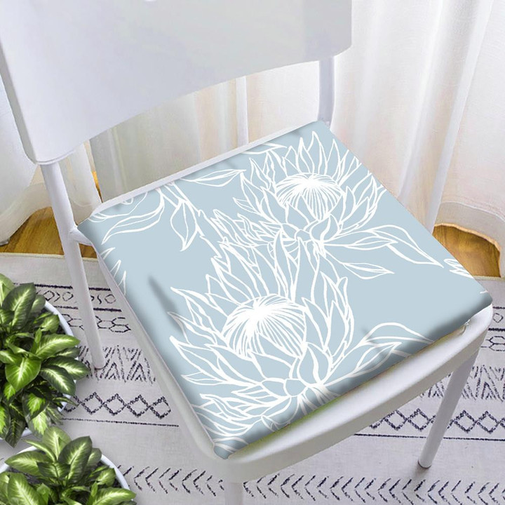 Simple Minimalistic Wallpaper Pattern With Nature Element Chair Pad Chair Cushion Home Decor