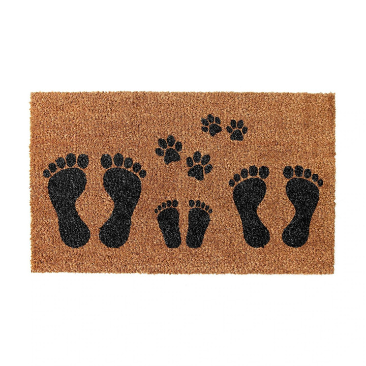 Foot Mark And Dog Claws Cool Design Doormat Home Decor