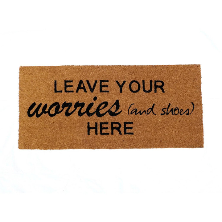 Leave Worries Outside Cool Design Doormat Home Decor