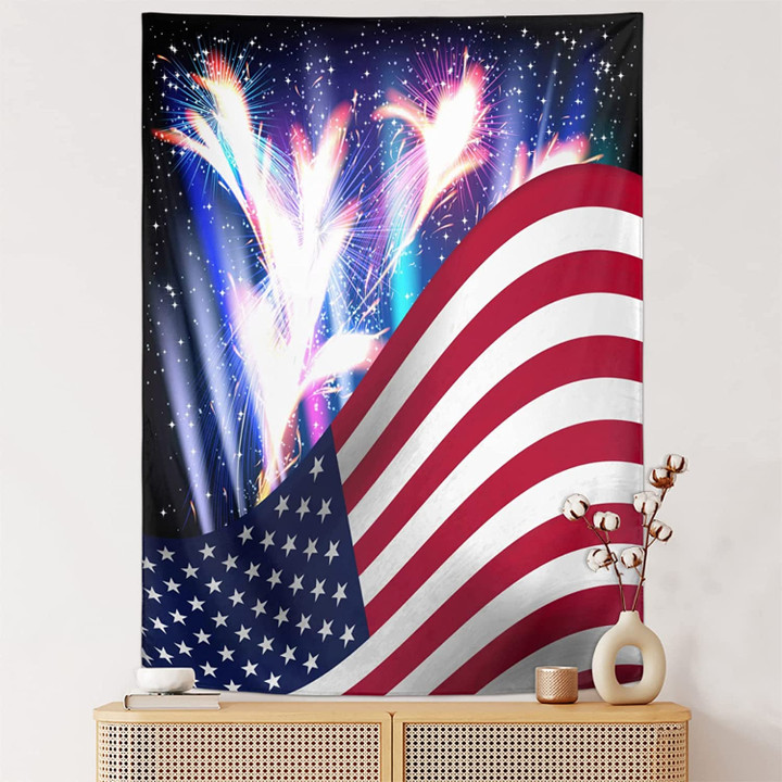 4th Of July American Independence Day Wall Tapestry Home Decor