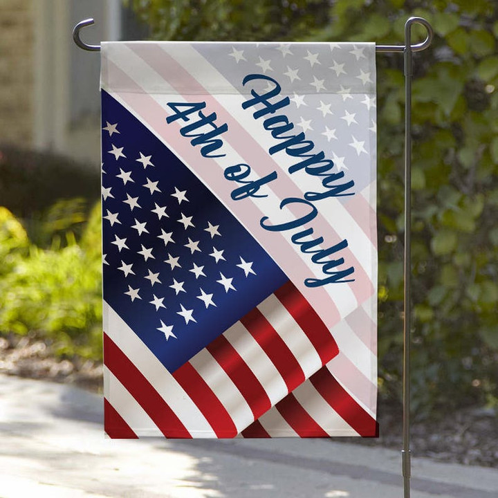 Happy 4th of July Garden House Flag
