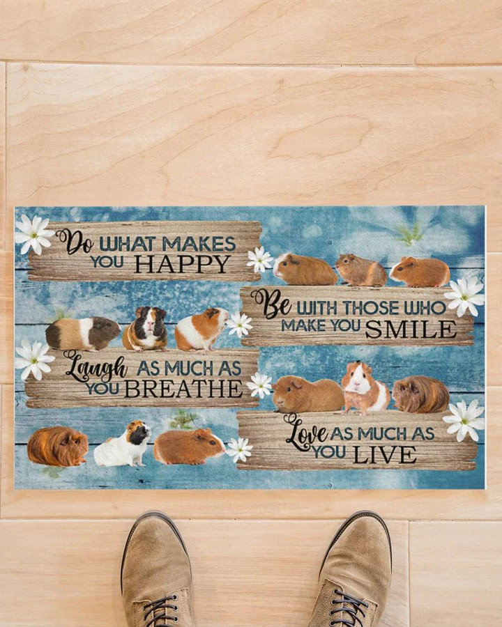 What Make You Happy Guinea Pig Gift For Guinea Pig Lovers Doormat Home Decor