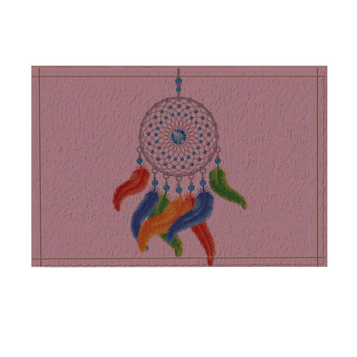 Colorful Dream Catcher Feathers Isolated Native American Doormat Home Decor