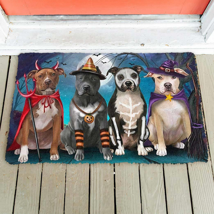 Gift For Dog Lovers Welcome Halloween Themed Doormat Home Decor