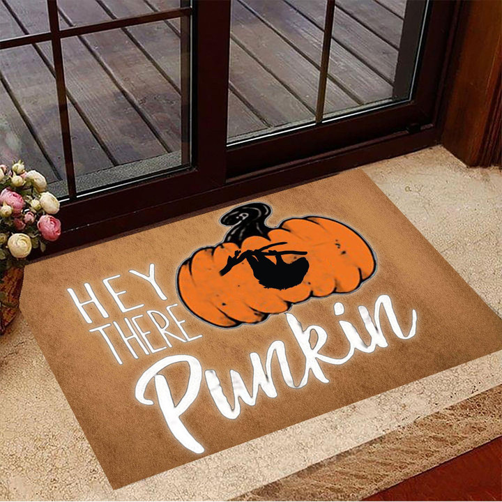 Hey There Pumpkin Sloth Design Doormat Home Decor