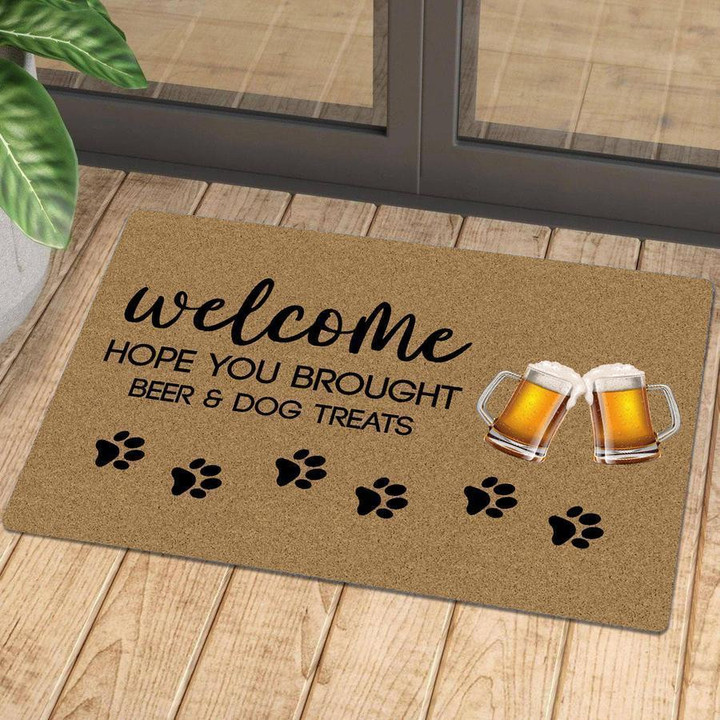 Remember To Brought Beer And Dog Treats Cool Design Doormat Home Decor