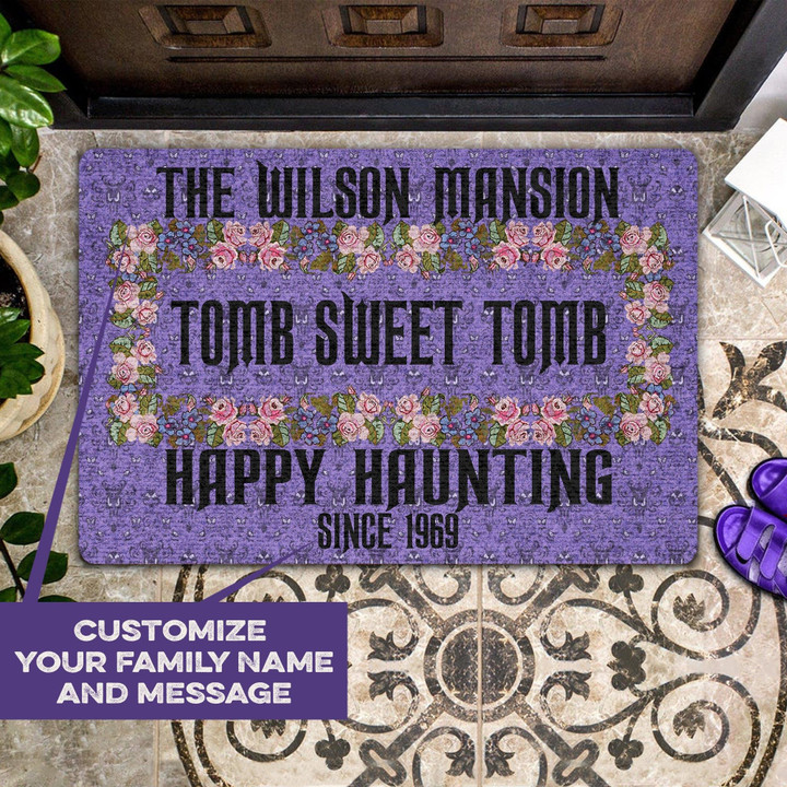 Tomb Sweet Tomb Happy Haunting Custom Name Doormat Home Decor
