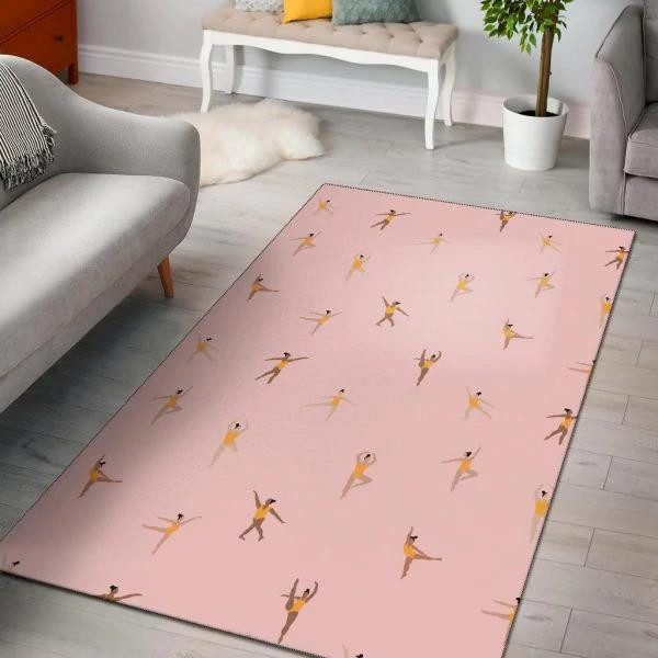Gymnastics Pattern Print Home Decor Rectangle Area Rug