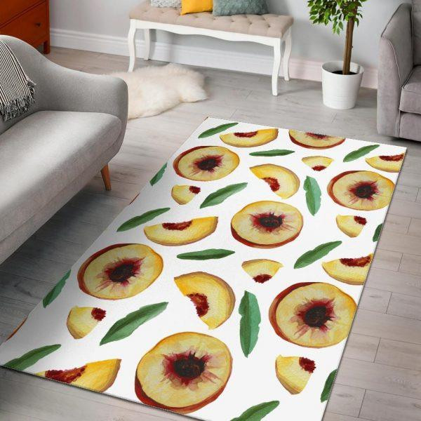 Slice Peach Pattern Print Home Decor Rectangle Area Rug