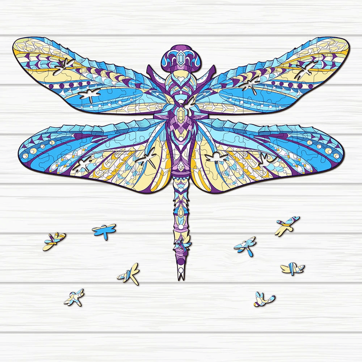 Dragonfly Premium Wooden Jigsaw Puzzle (Proudly made in USA)