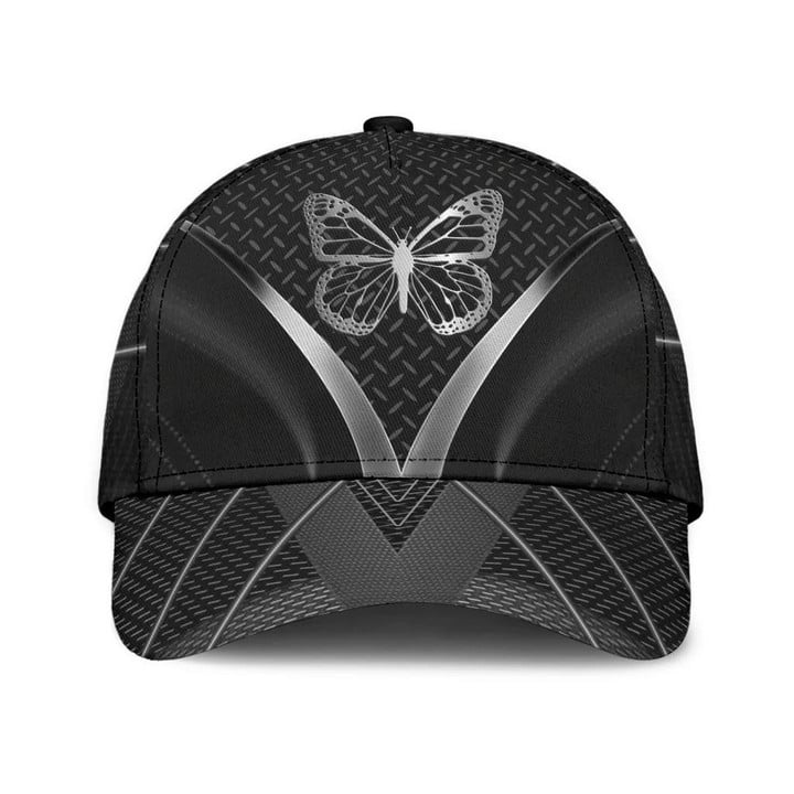 Butterfly Metal V Shape Design Classic Baseball Cap