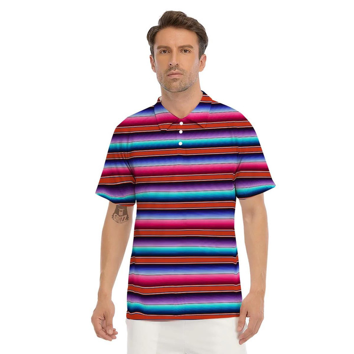 Baja Serape Men's Polo Shirts Gift For Men