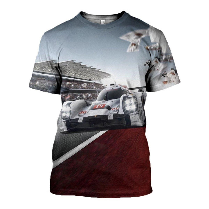 Printed Racing Car In Competition Image 3D T-Shirt