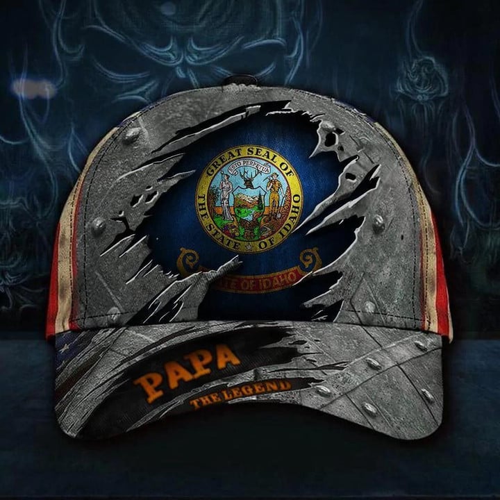 Papa The Legend Gift For Dad 3D Design Classic Baseball Cap