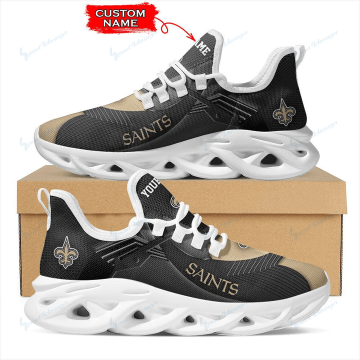 New Orleans Saints Personalized Max Soul Shoes Yezy Running Sneakers Custom Name