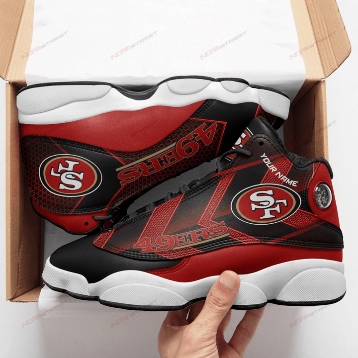 San Francisco 49ers Football Personalized Football Air Jordan 13 Sneakers