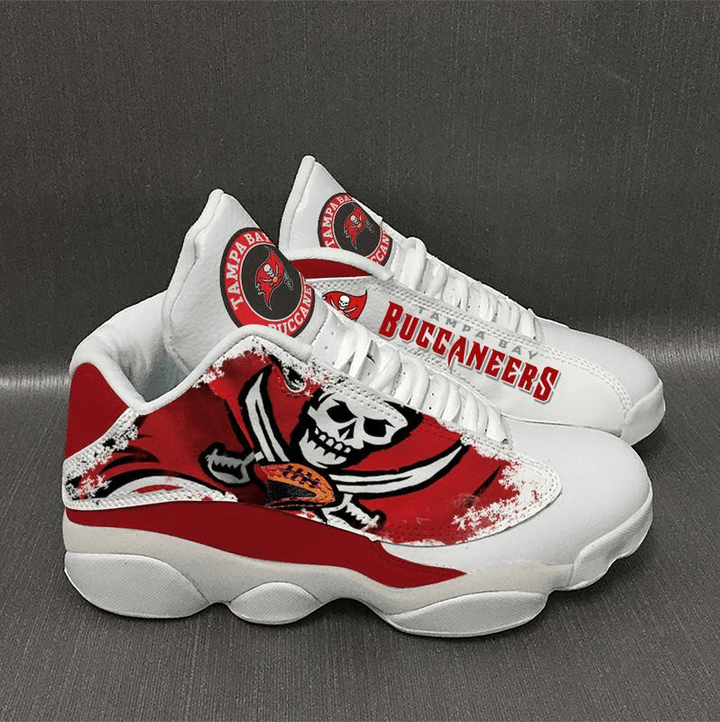 Tampa Bay Buccaneers White Red Air Jordan 13 Shoes Sport Sneakers