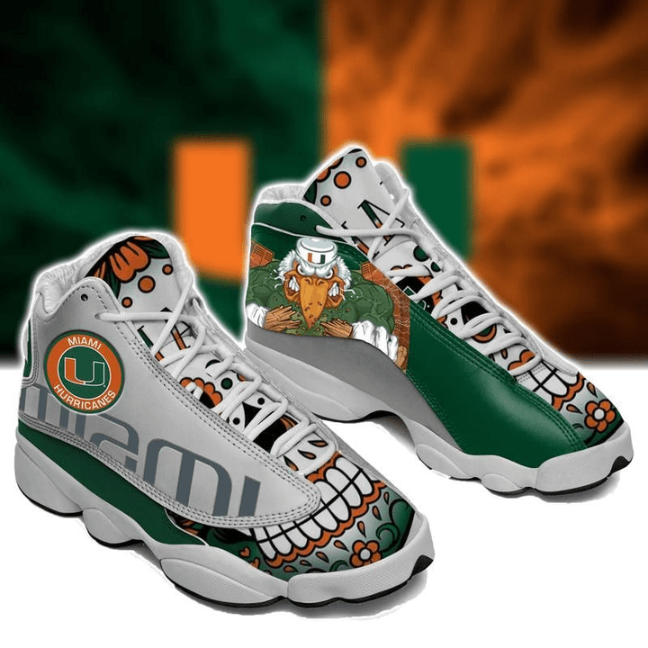 Miami Hurricanes Form Air Jordan 13 Sneakers Football Sneakers Shoes