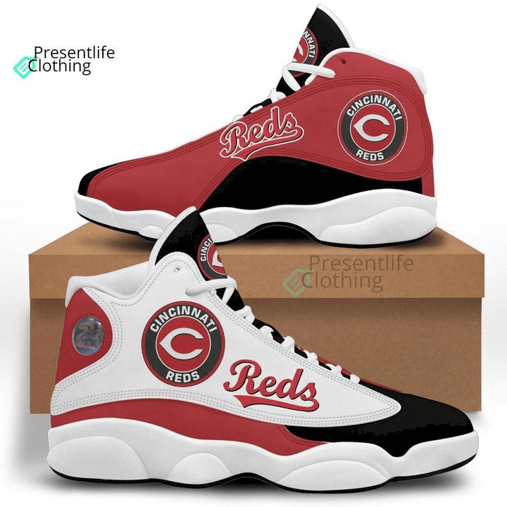 Cincinnati Reds Baseball Fan Gift Red Baseball Shoes Air Jordan 13 Shoes Sneakers Fan Gift