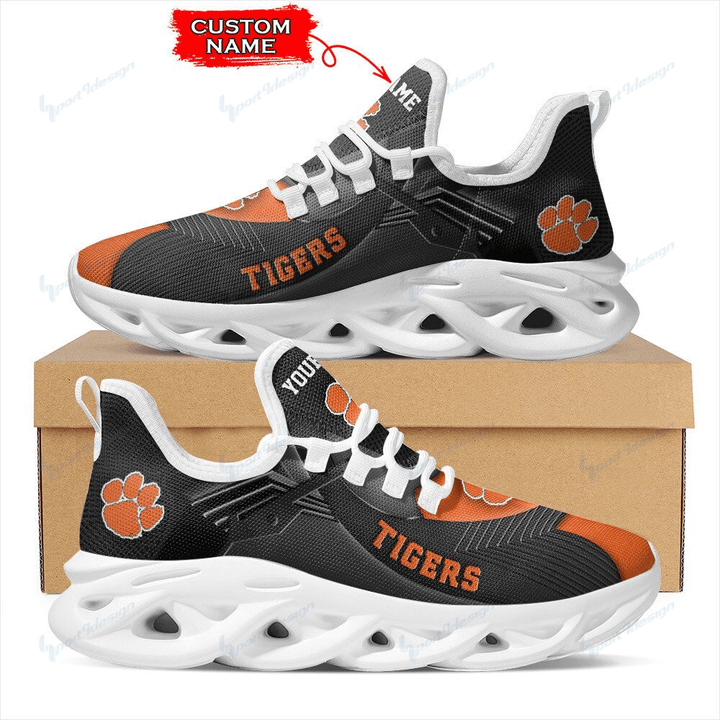 Clemson Tigers Custom Name Max Soul Shoes Yezy Running Sneakers
