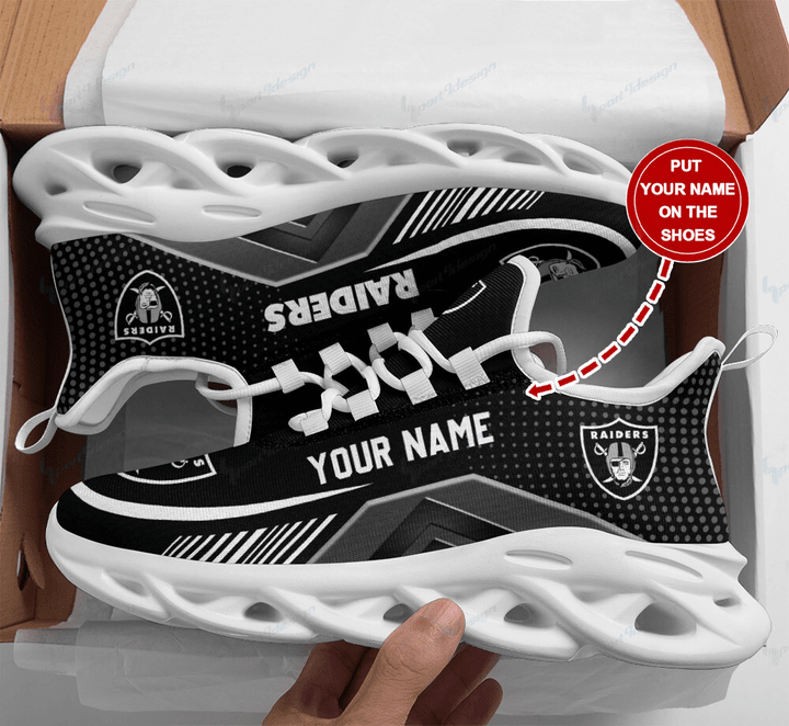 Las Vegas Raiders Custom Name Max Soul Shoes Yezy Running Sneakers