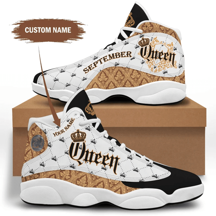 Custom Name Queen Birthday September Shoes For Men For Women Air Jordan 13 Shoes