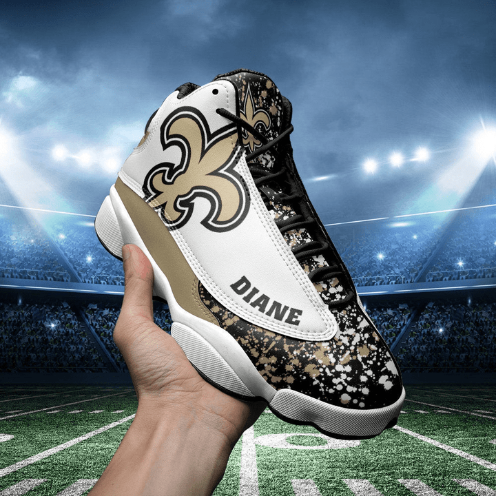 New Orleans Saints Star in The sky Home Air Jordan 13 Shoes Custom Name
