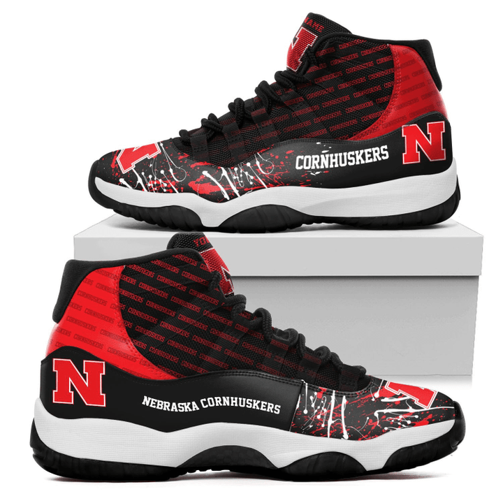 Ne Cornhuskers Air Jordan 11 Shoes Sneakers Custom Name Shoes