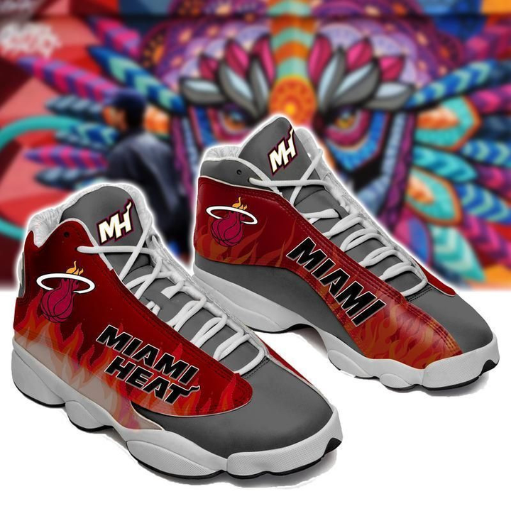 Miami Heat Basket Ball Team Air Jordan 13 Shoes Design For Fans