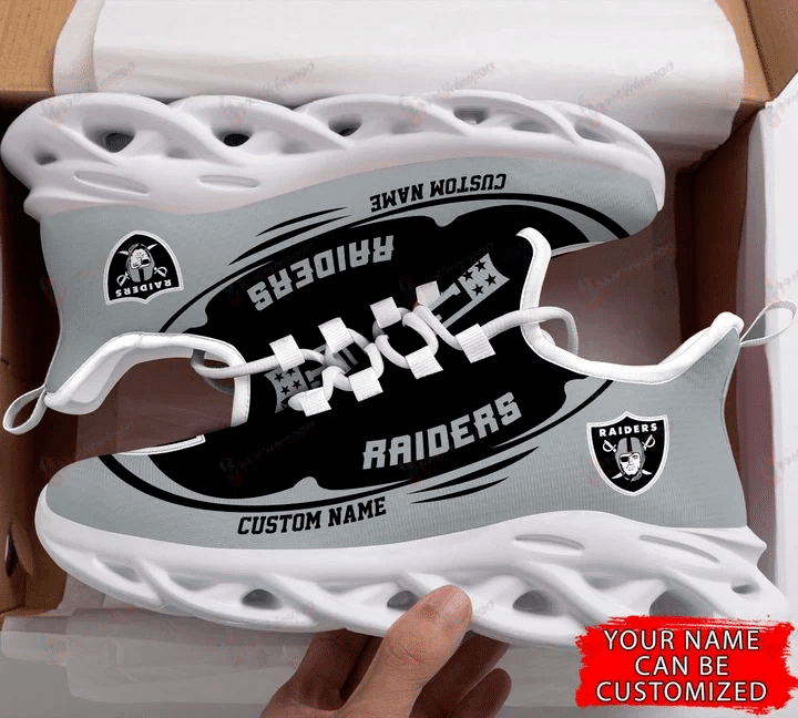 Las Vegas Raiders Max Soul Shoes Yezy Running Sneakers Custom Name
