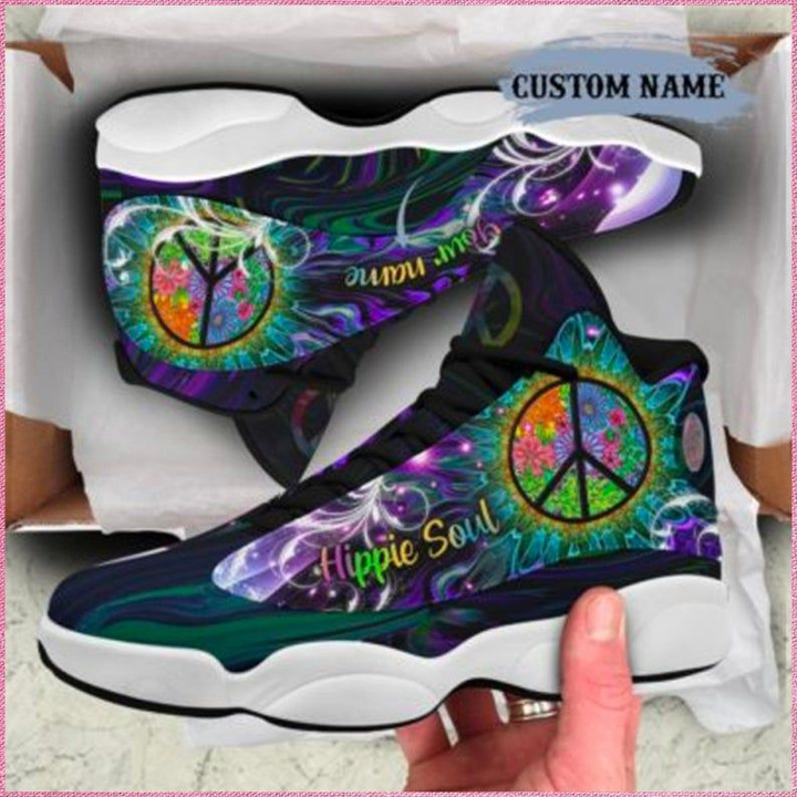 Personalized Hippie Soul Air Jordan 13 Shoes Custom Your Name Shoes