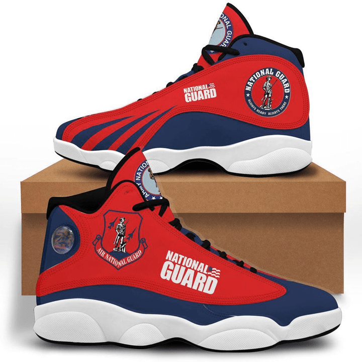 National Guard Red And Blue Sport Air Jordan 13 Shoes
