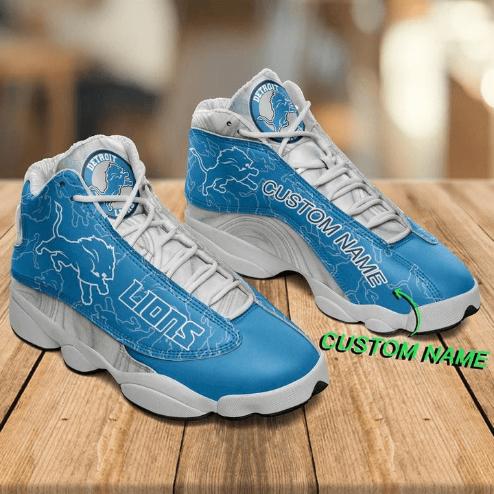 Detroit Lions Personalized Your Name Air Jordan 13 Shoes