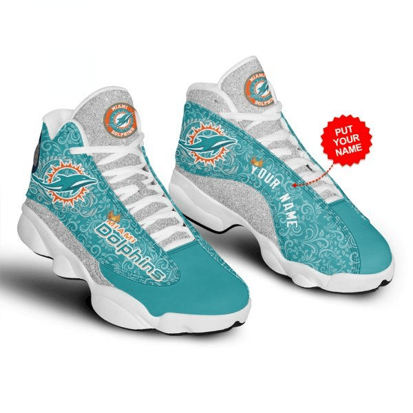 Miami Dolphins Personalized Your Name Air Jordan 13 Shoes