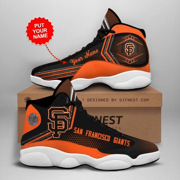 San Fransico Giants Personalized Your Name Air Jordan 13 Shoes