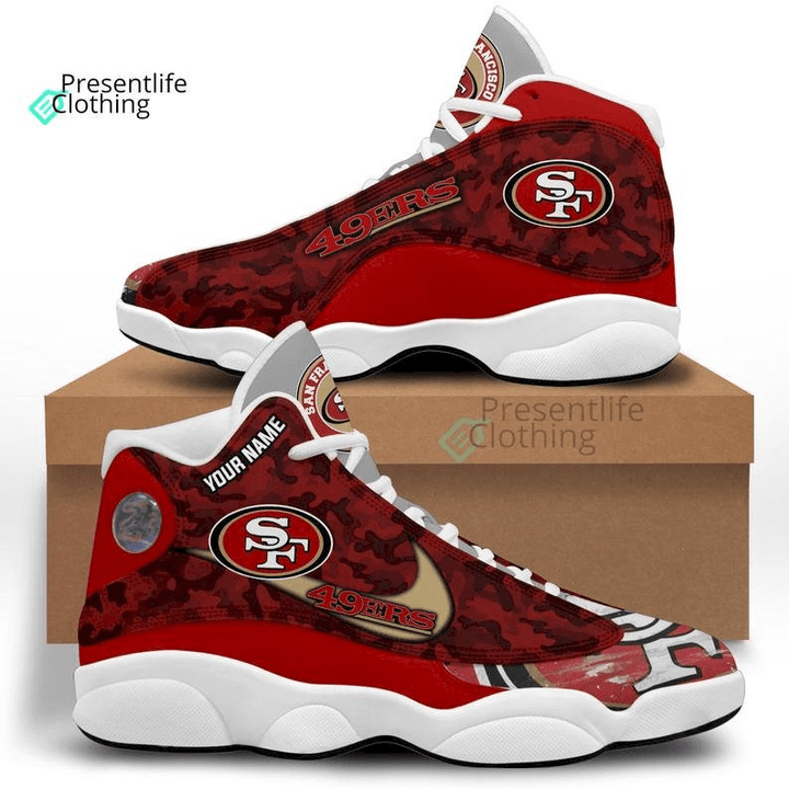 San Francisco 49ers Air Jordan 13 Shoes For Football Fan Love