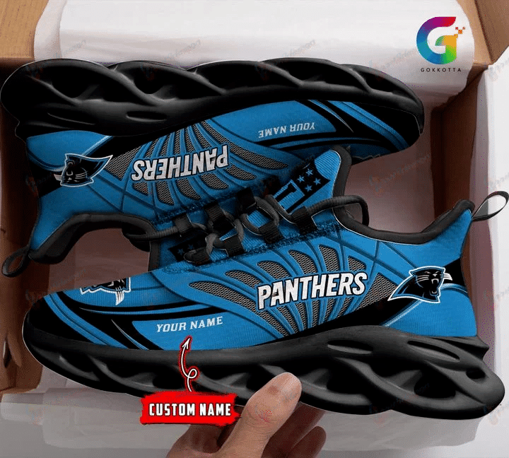 Carolina Panthers Max Soul Shoes Yezy Running Sneakers
