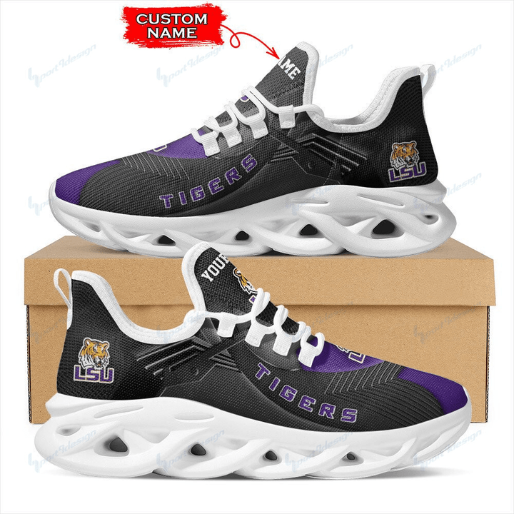 LSU Tigers Personalized Max Soul Shoes Yezy Running Sneakers