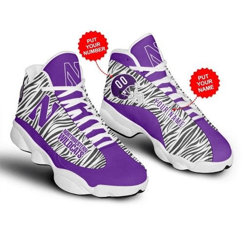 Northwestern Wildcats Football Customized Air Jordan 13 Shoes Personalized Your Name