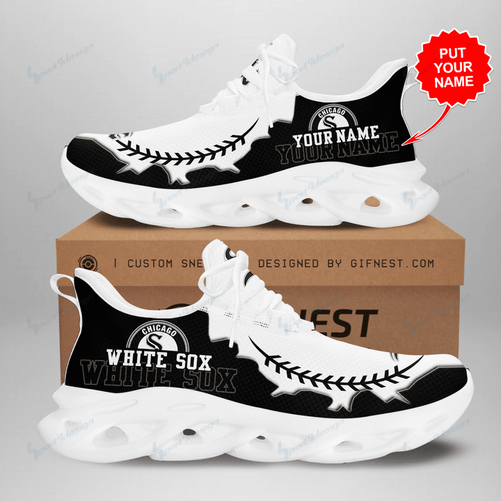 Custom Name Chicago White Sox Max Soul Shoes Yezy Running Sneakers