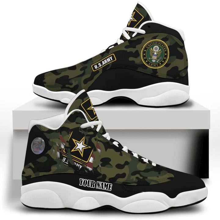Custom Name Army Athletic Running Men's Shoes Air Jordan 13