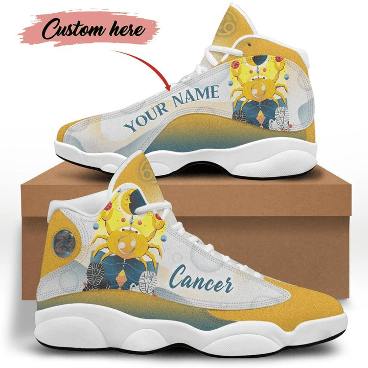 "Custom Name Shoes Cancer Shoes Air Jordan 13 Shoes